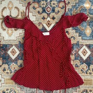 Red & White Polka-dot Top